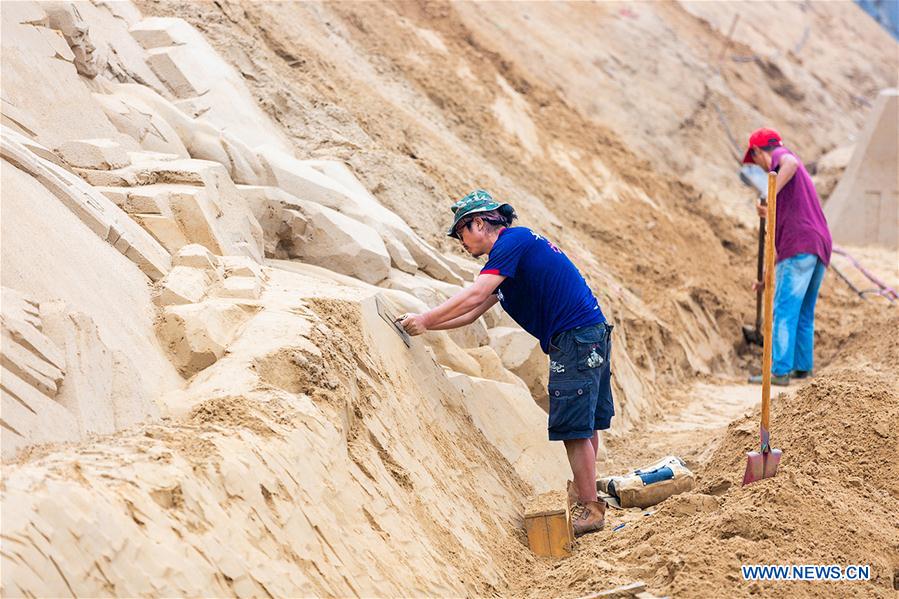 CHINA-ZHEJIANG-ZHOUSHAN-SAND SCULPTURE-EXHIBITION (CN)