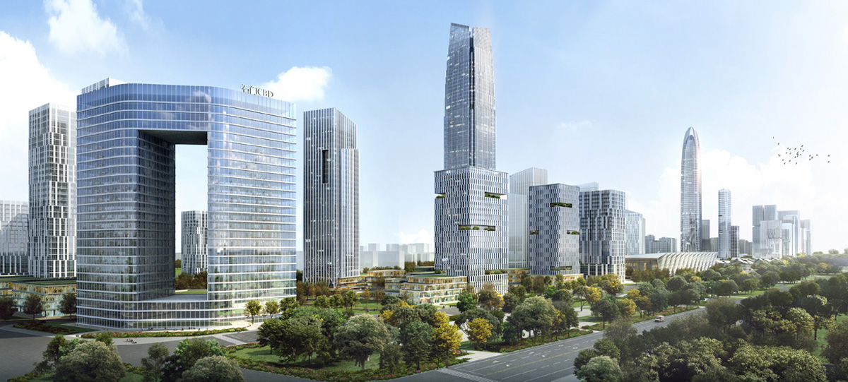中央商務(wù)區(qū)金融商務(wù)北區(qū)將以5A甲級寫字樓聚集為群，南區(qū)將建設(shè)多功能為一體的綜合城市化辦公區(qū)域