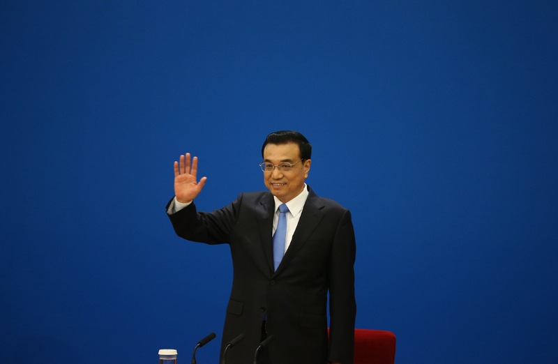 3月15日，國務(wù)院總理李克強在北京人民大會堂與中外記者見面，并回答記者提問。新華社記者 陳建力 攝