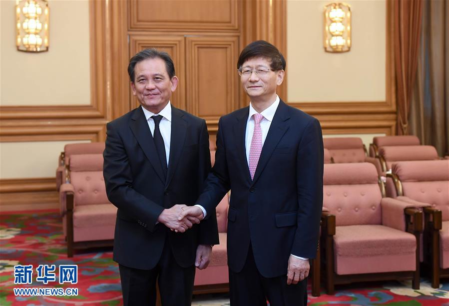 （XHDW）孟建柱會(huì)見泰國(guó)大理院院長(zhǎng)維拉蓬&middot;湯蘇萬(wàn)