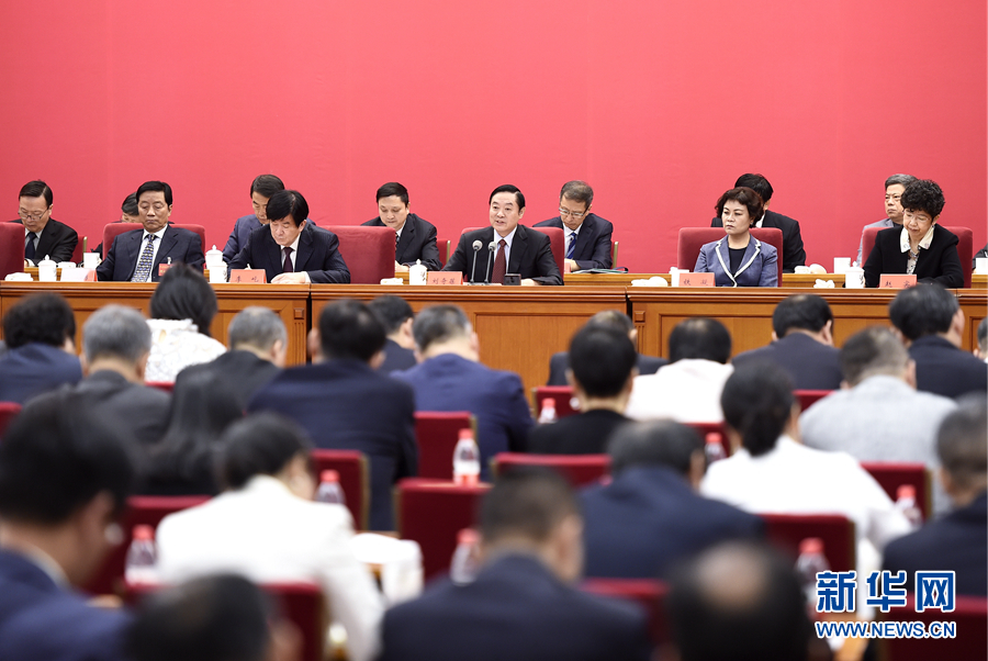 9月20日，中國電視藝術(shù)家協(xié)會第六次全國代表大會在北京召開。中共中央政治局委員、中央書記處書記、中宣部部長劉奇葆出席開幕式并講話。新華社記者 燕雁 攝