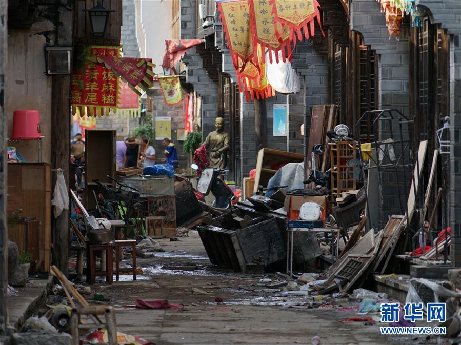 （關(guān)注&ldquo;利奇馬&rdquo;&middot;圖文互動）（2）古城洪災 八方馳援&mdash;&mdash;洪水災害下的浙江臨?，F(xiàn)場目擊