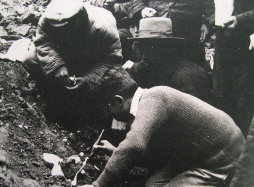 北京人周口店遺址發(fā)掘現場