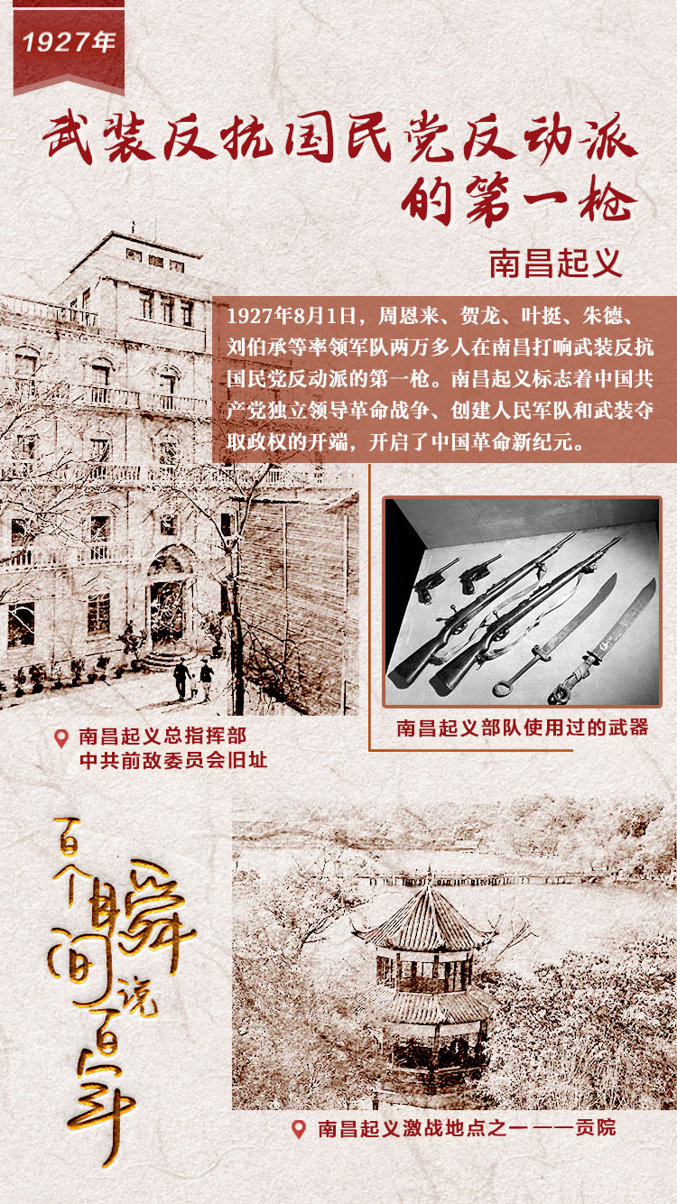 1927，武裝反抗國民黨反動派的第一槍