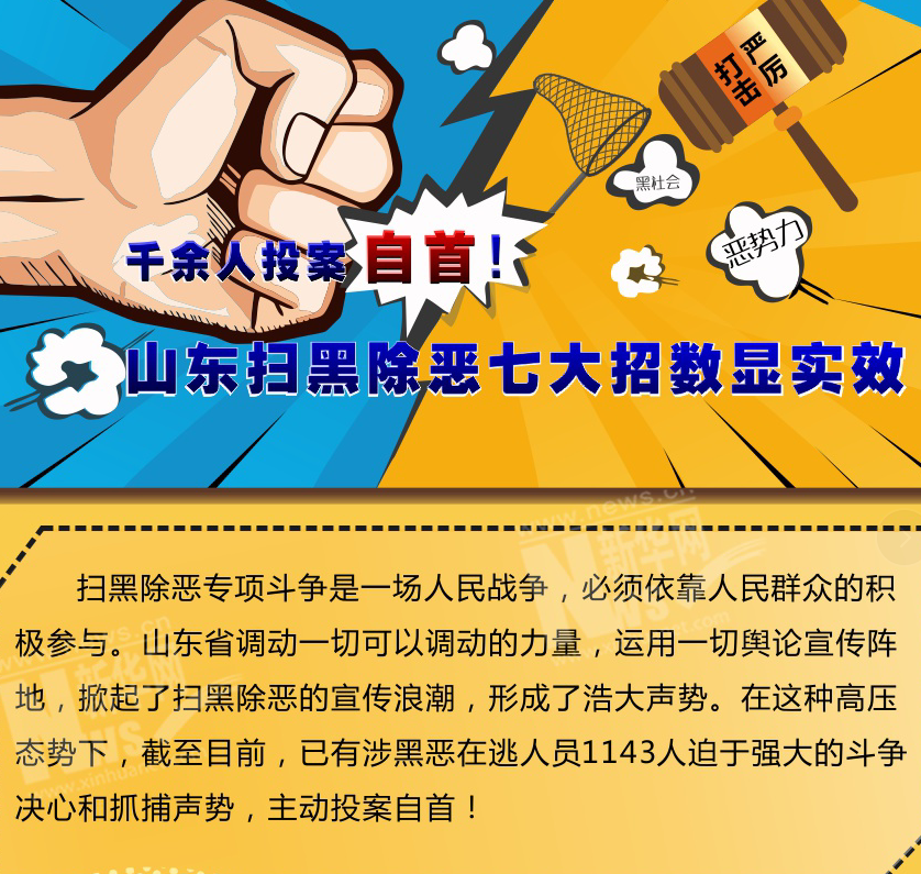 千余人投案自首！山東掃黑除惡七大招數(shù)顯實(shí)效