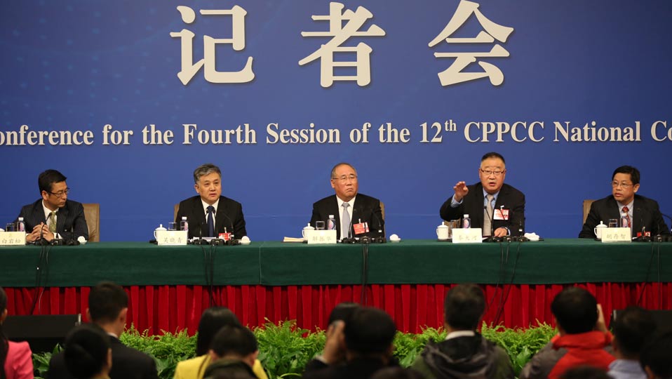 解振華、秦大河、吳曉青、胡存智、白巖松答記者問(wèn)