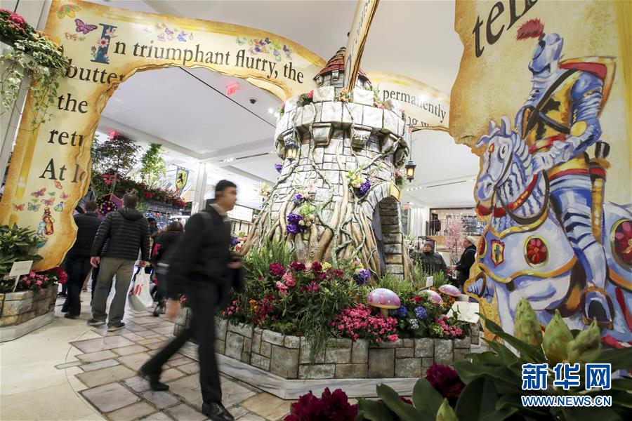 （國(guó)際）（4）紐約：&ldquo;春日童話&rdquo;花展亮相梅西百貨