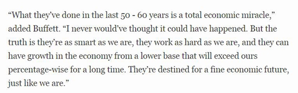 美媒:為什么巴菲特看準了中國