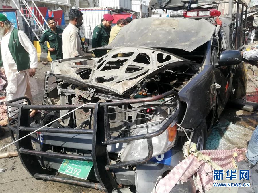 (國際)(4)巴基斯坦拉合爾發(fā)生自殺式爆炸襲擊致8死25傷