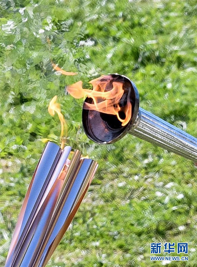 （體育）（6）東京奧運(yùn)會圣火采集儀式舉行