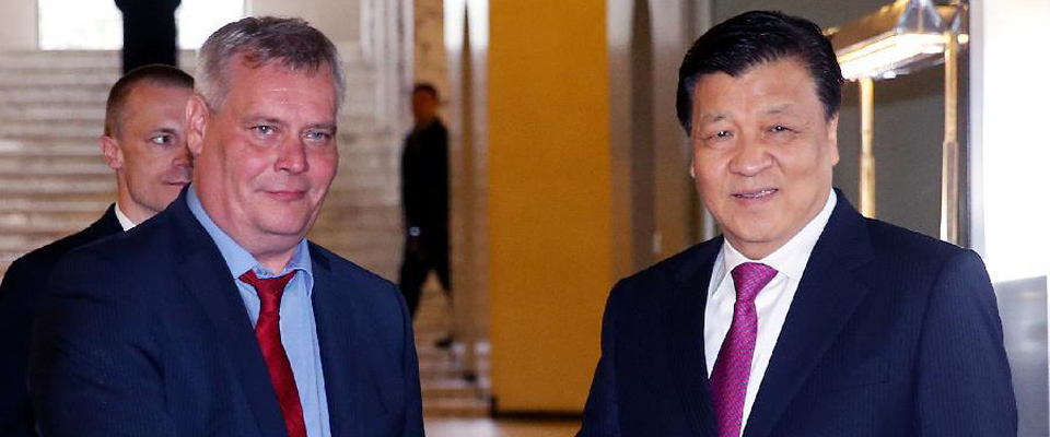 劉云山會(huì)見芬蘭社民黨主席、財(cái)政部長(zhǎng)林內(nèi)