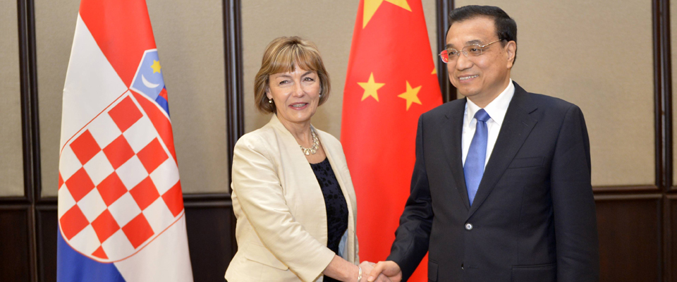 李克強(qiáng)會(huì)見克羅地亞總理代表、第一副總理兼外長(zhǎng)普希奇