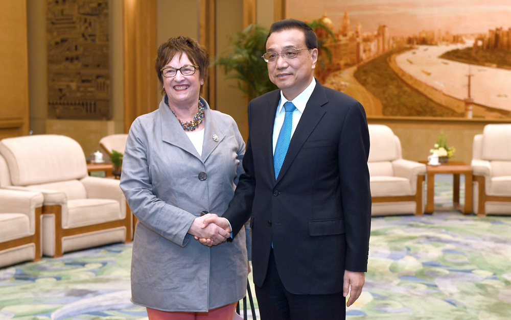 李克強(qiáng)會(huì)見德國總理特別代表、經(jīng)濟(jì)和能源部長齊普里斯