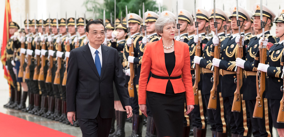 李克強(qiáng)同特雷莎&middot;梅舉行中英總理年度會(huì)晤